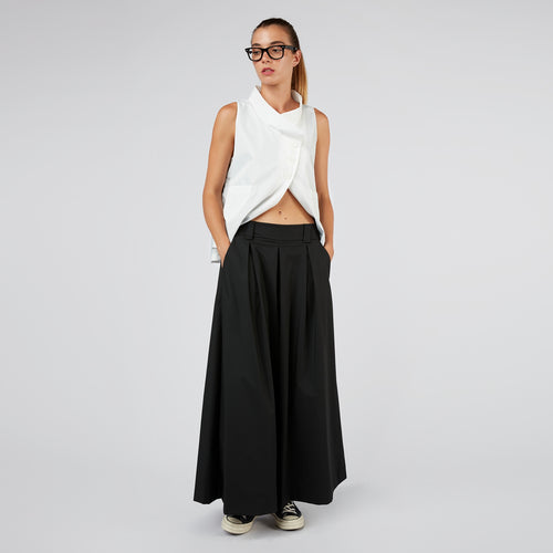 PANTALONES PALAZZO CON CINTURÓN LOOPES MARRÓN