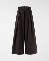 PANTALONES PALAZZO CON CINTURÓN LOOPES MARRÓN