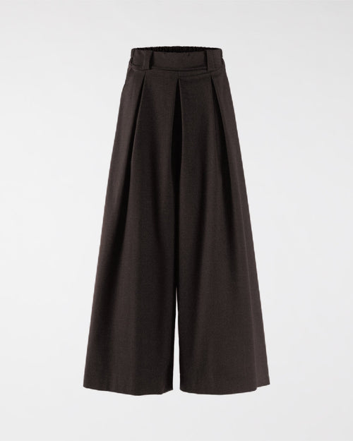 PANTALONES PALAZZO CON CINTURÓN LOOPES MARRÓN