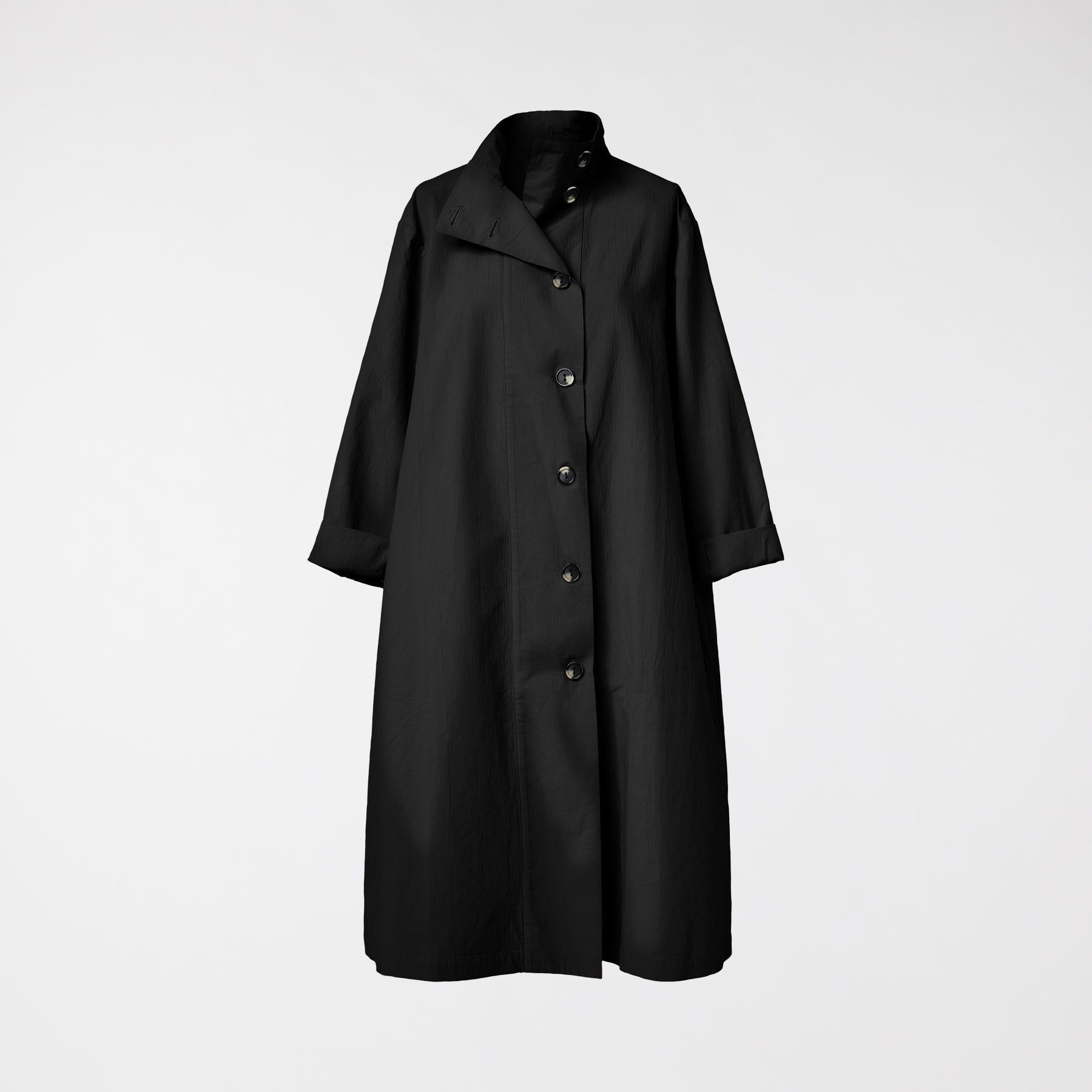 BULKY COTTON COAT BLACK