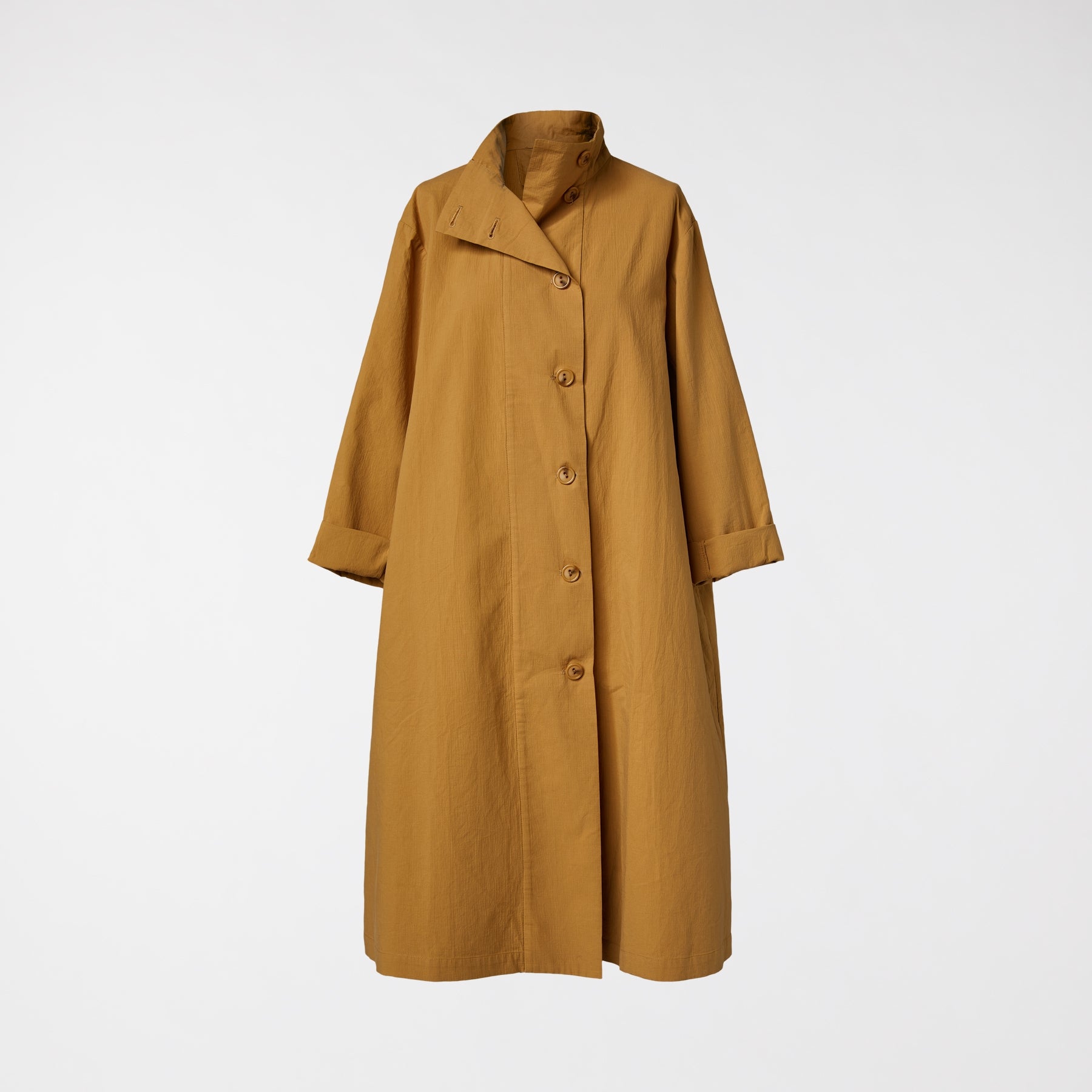 BULKY COTTON COAT APRICOT