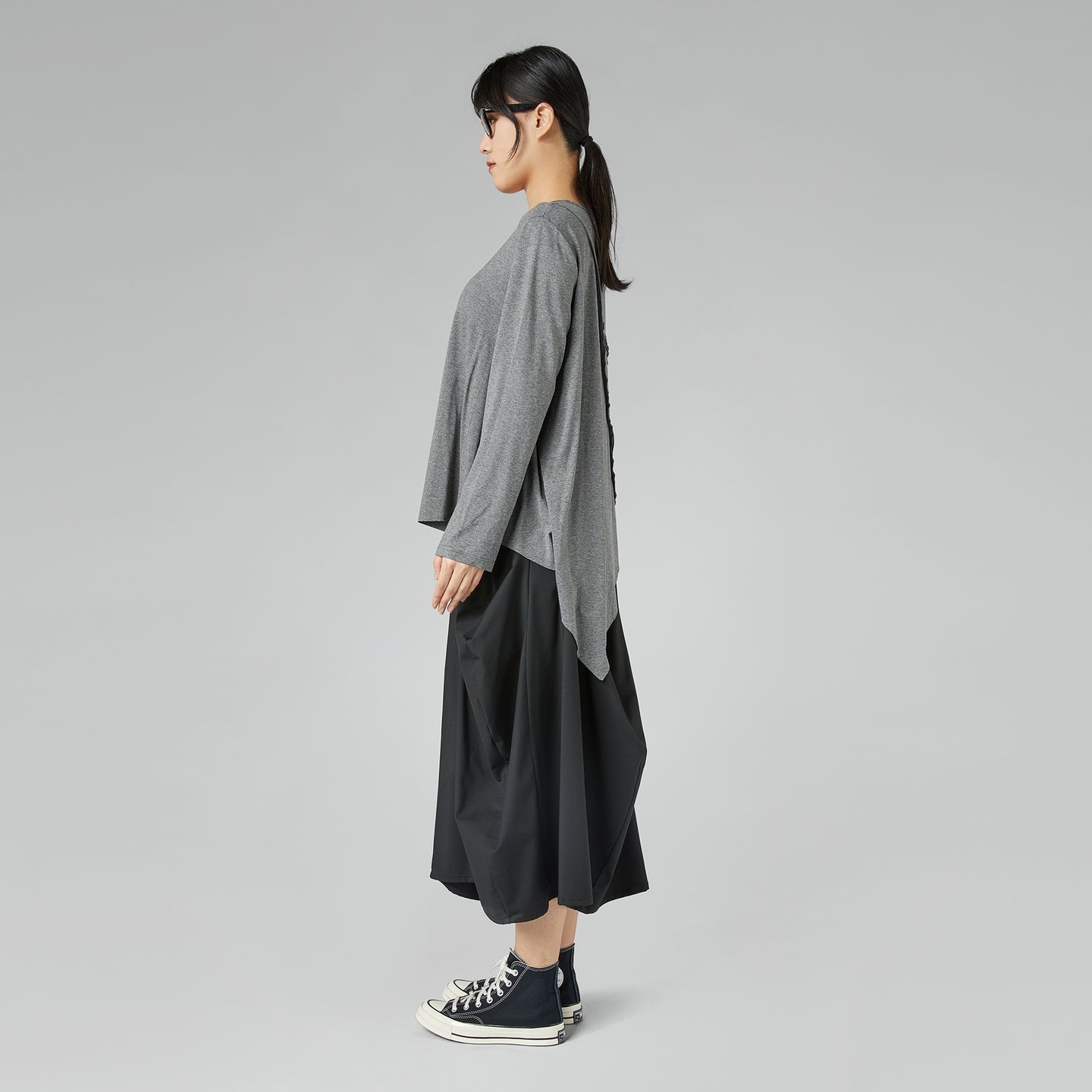 SKIRT WITH PLEATS BLUE