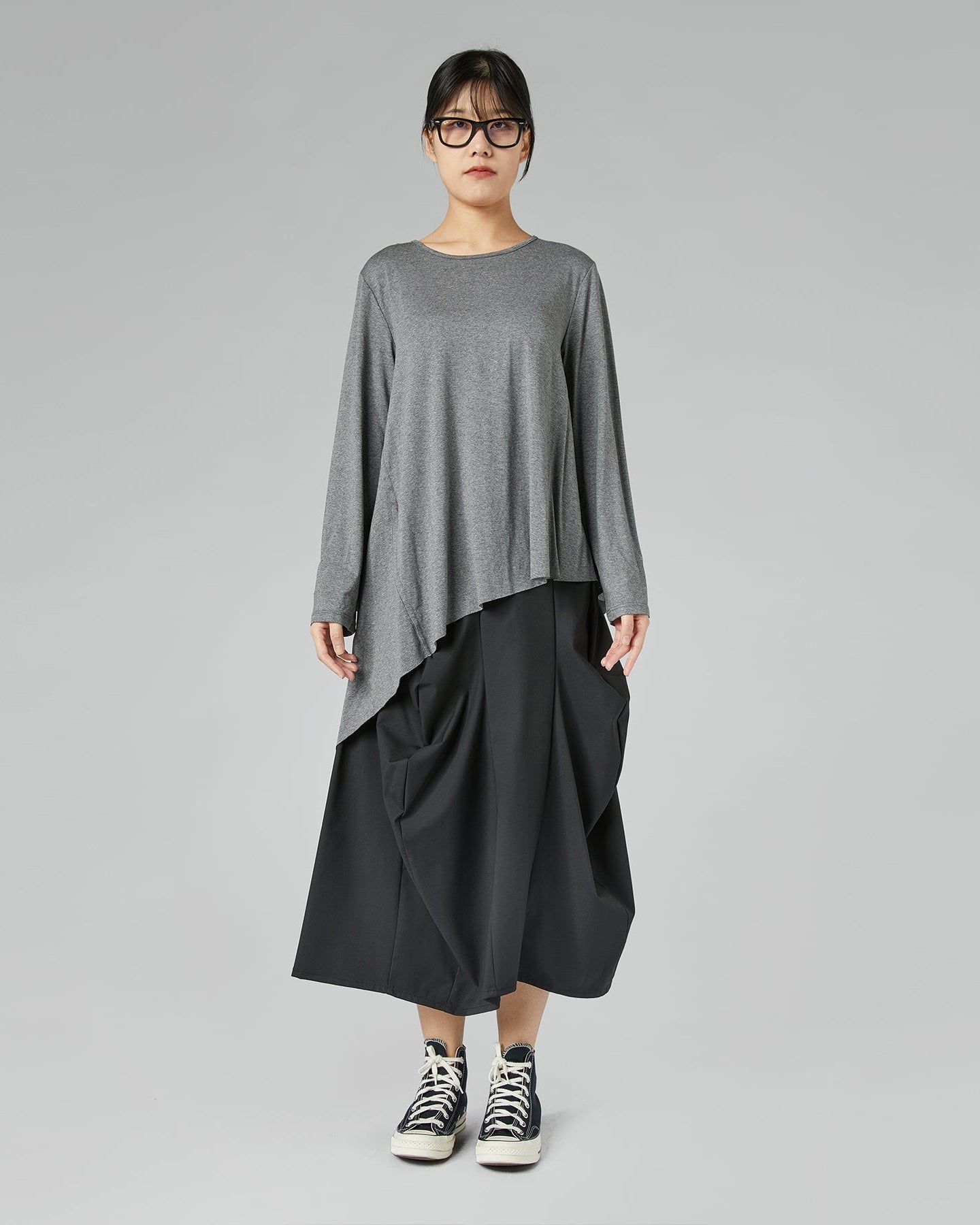 SKIRT WITH PLEATS BLUE