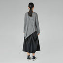 SKIRT WITH PLEATS BLUE