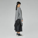 SKIRT WITH PLEATS BLUE