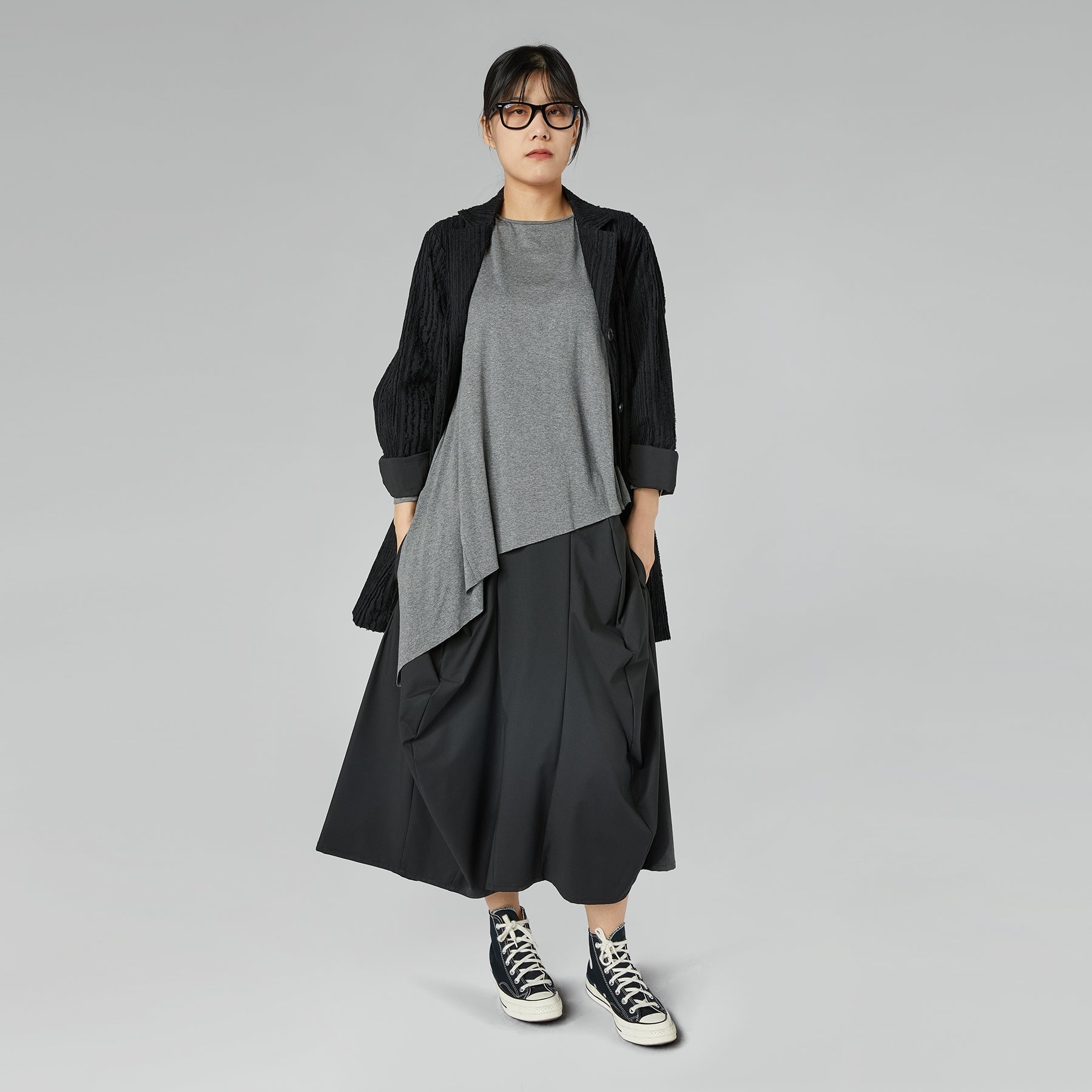 SKIRT WITH PLEATS BLUE