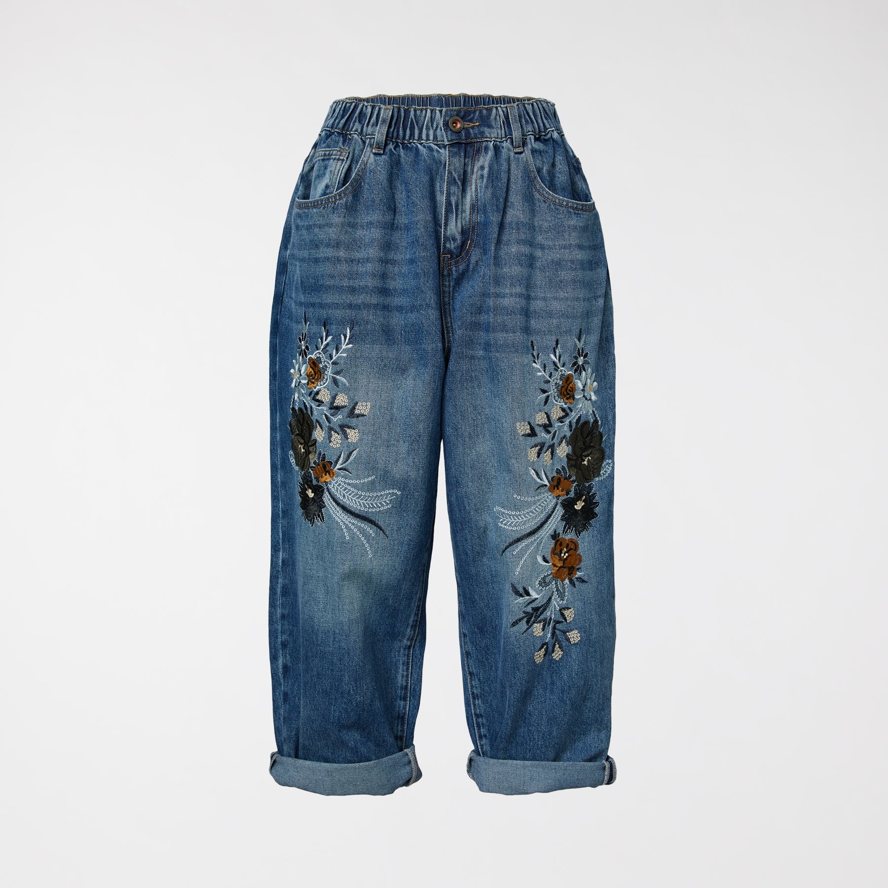 BAGGY JEANS WITH EMBROIDERY