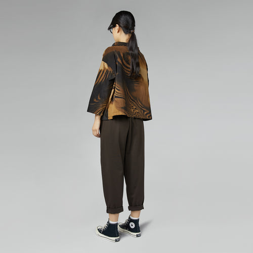 BLUSA A COSTINE CON STAMPA