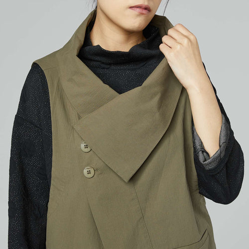 COTTON VEST MILITARY GREEN