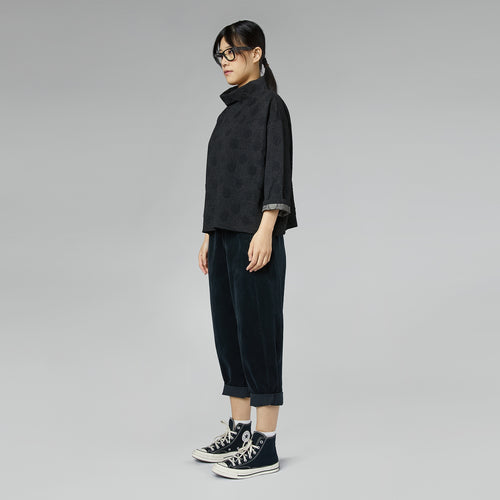 PANTALÓN RECTO DE TERCIOPELO VINO