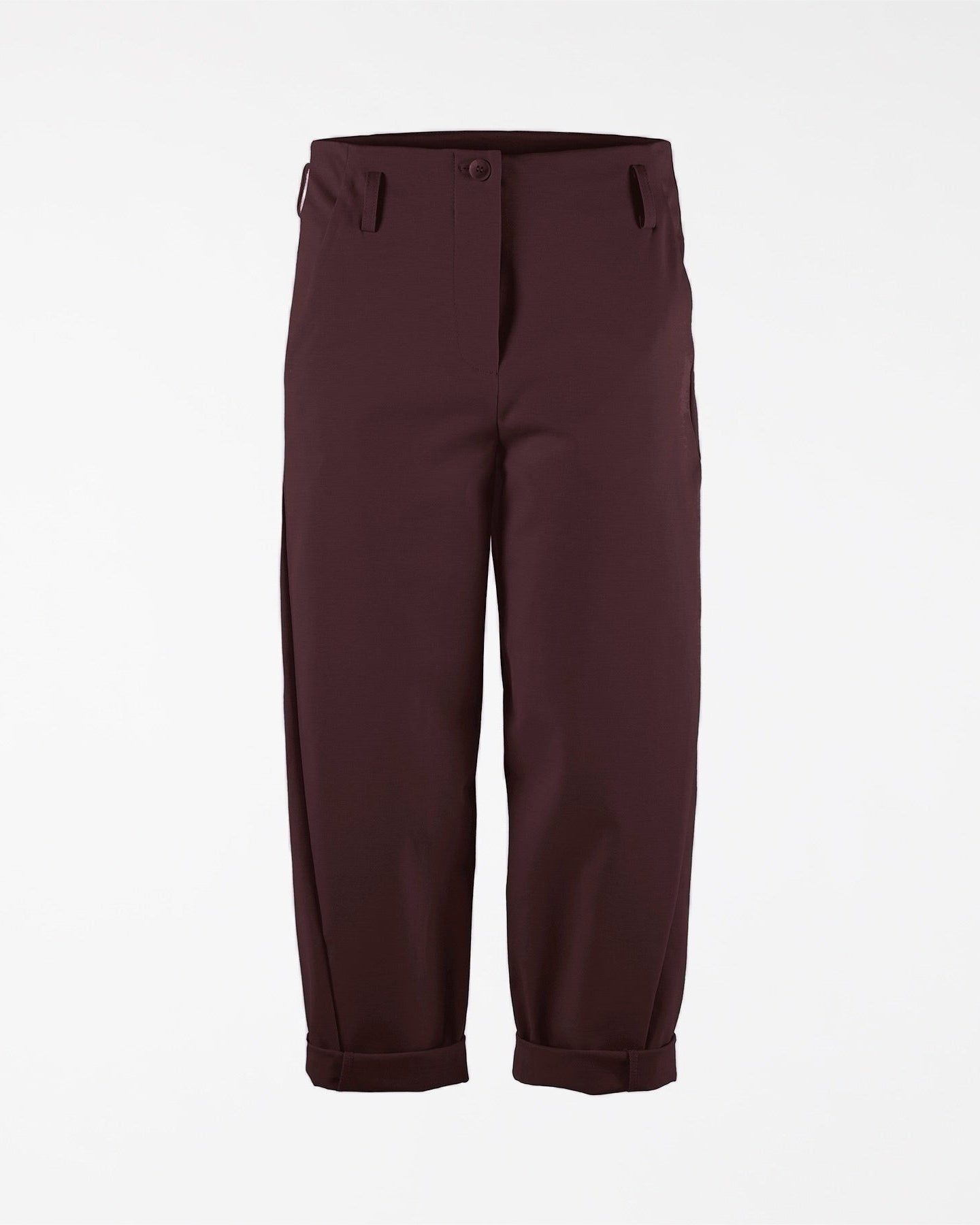 PANTALONI IN TESSUTO PUNTO MILANO CON PASSANTE PER CINTURA