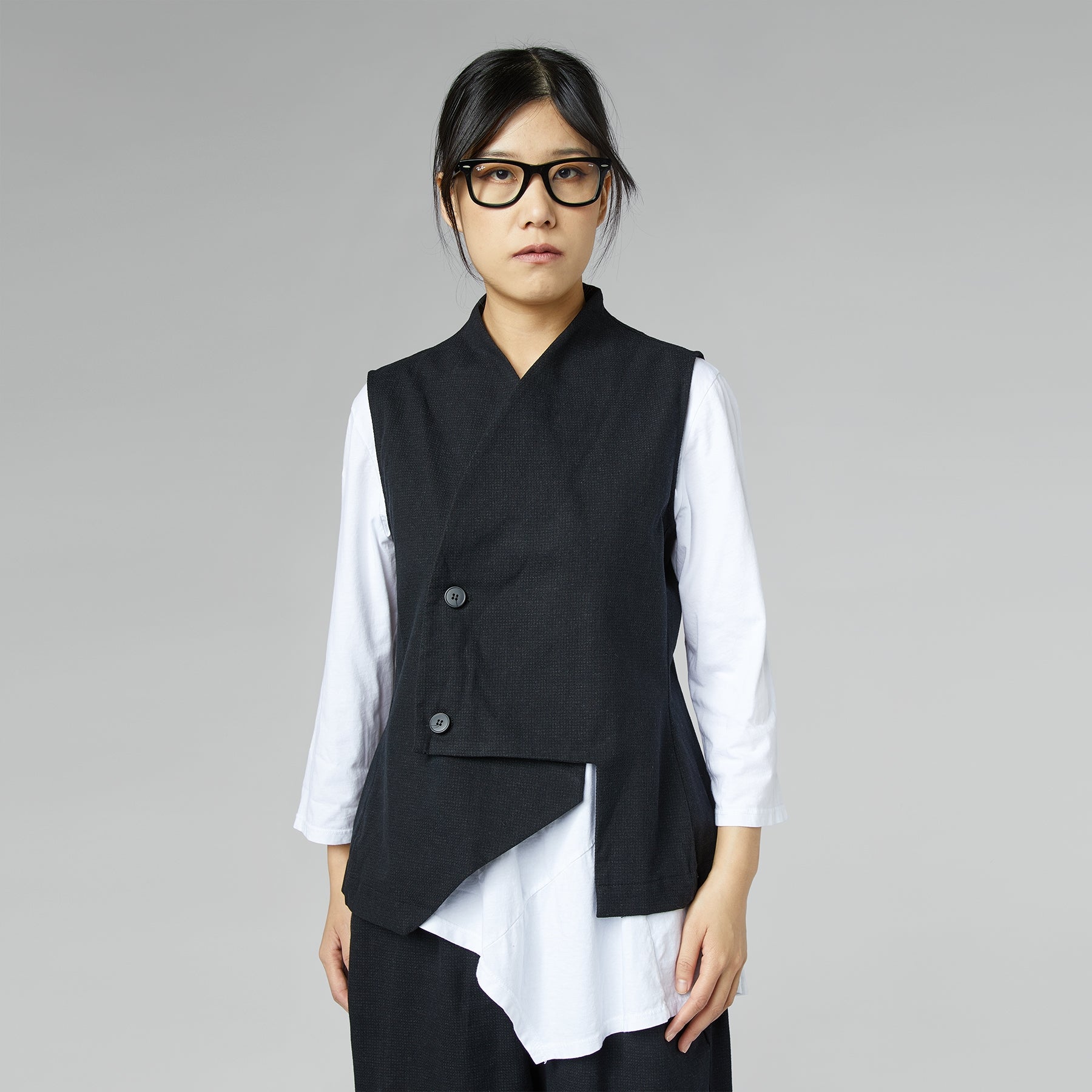 GILET IN TWEED MISTO COTONE