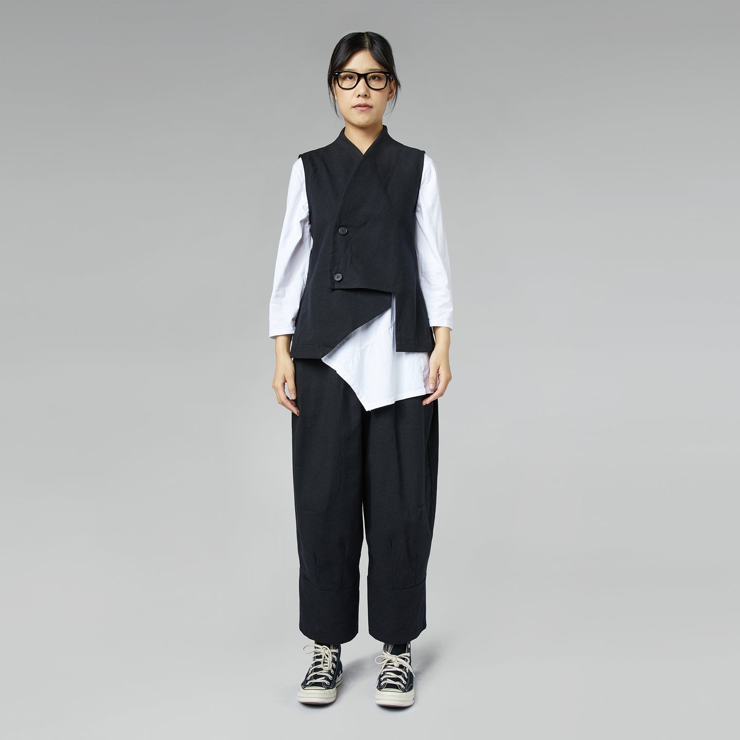 PANTALON EN TWEED MÉLANGÉ DE COTON