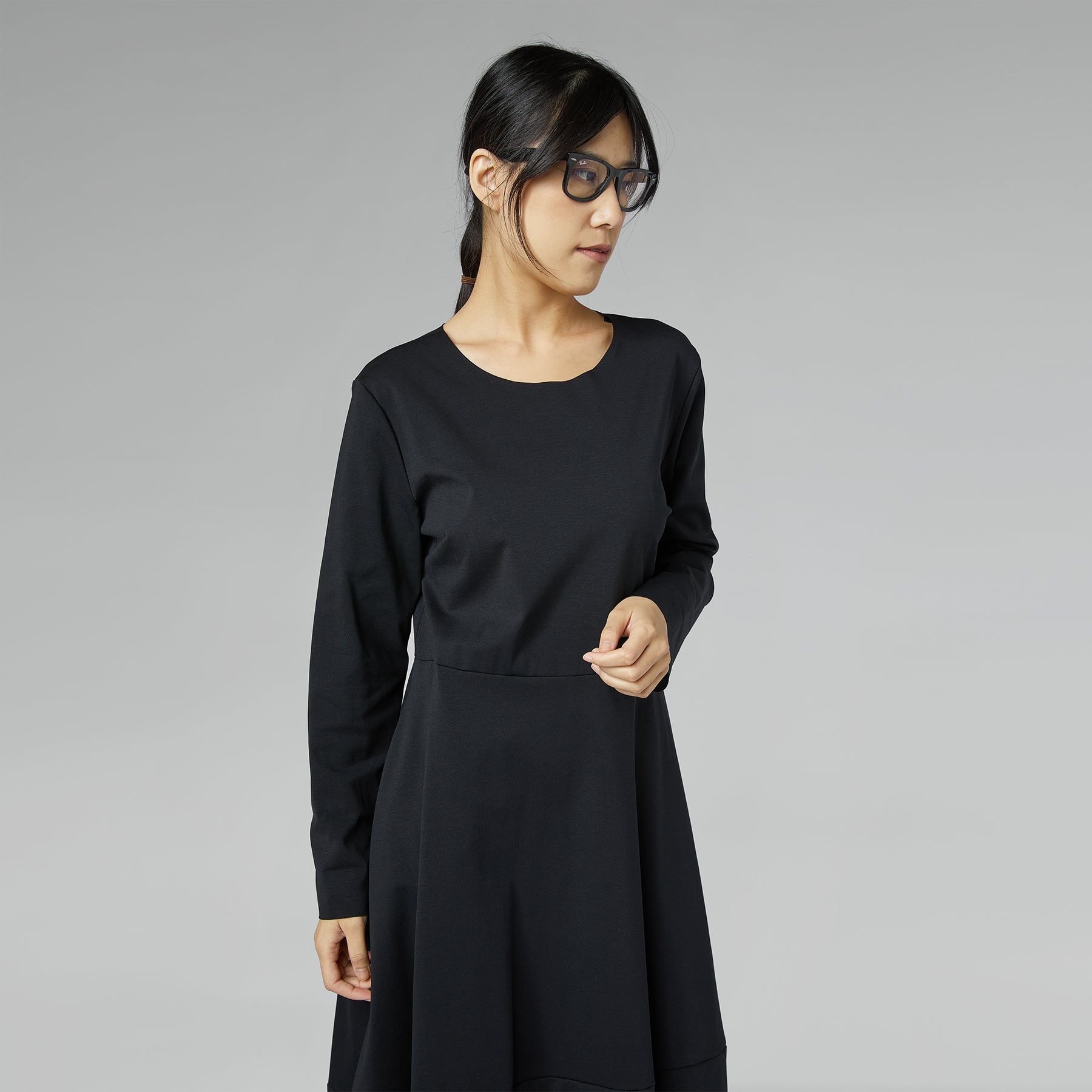 MILAN STITCH DRESS GRAY