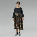 ABITO CON GONNA IN VELLUTO DI COTONE