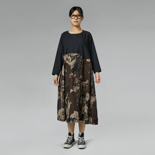 ABITO CON GONNA IN VELLUTO DI COTONE