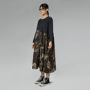 ABITO CON GONNA IN VELLUTO DI COTONE