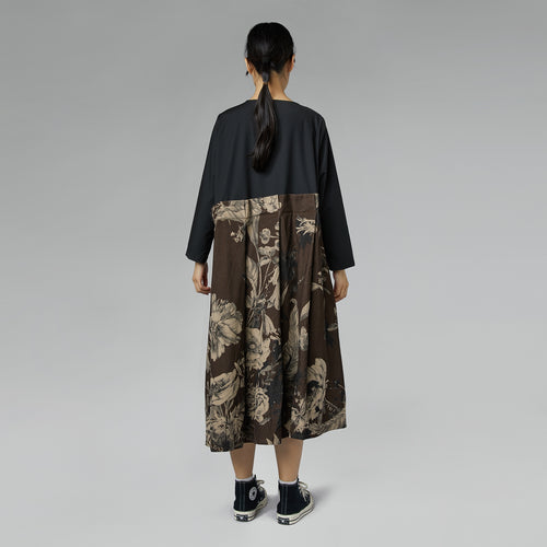 ABITO CON GONNA IN VELLUTO DI COTONE