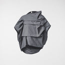 TWILL PLEATED BLOUSE GRAY