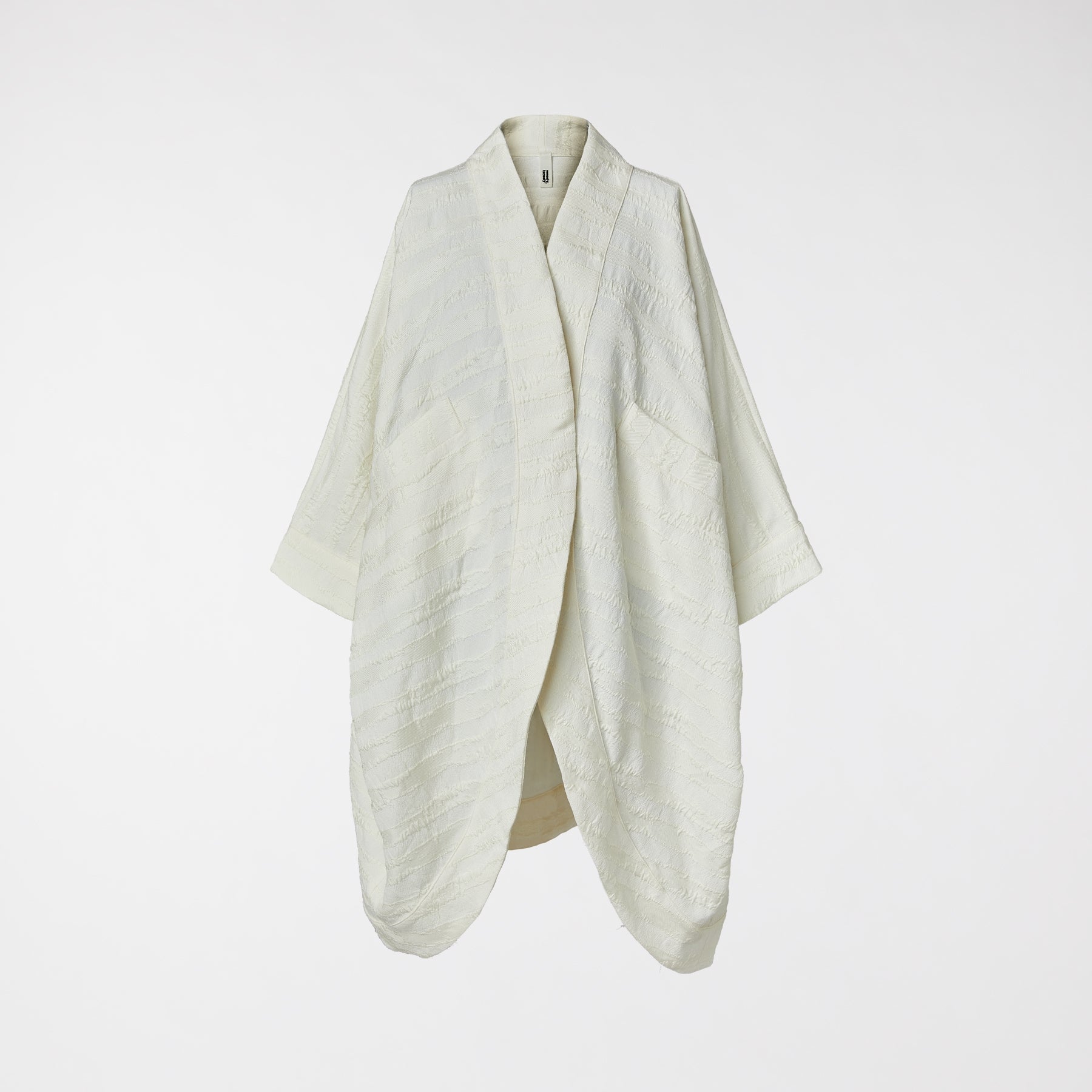 CARDIGAN/KIMONO IN ELABORATE FABRIC OFF WHITE
