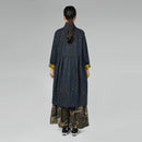 DENIM OVERCOAT WITH INLAYS