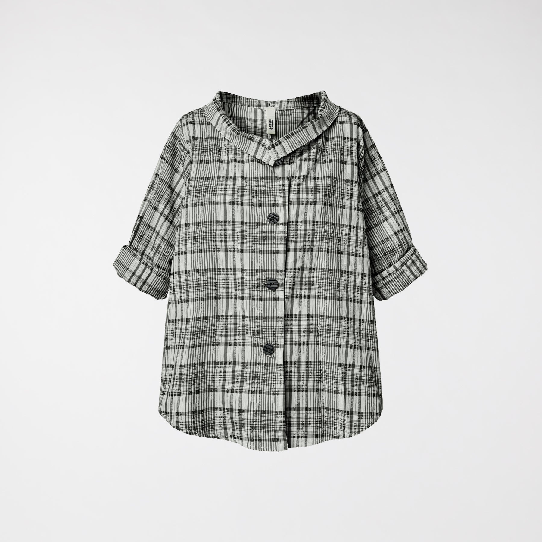 COTTON TARTAN SHIRT WHITE
