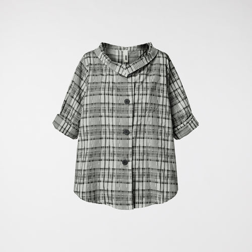 COTTON TARTAN SHIRT WHITE