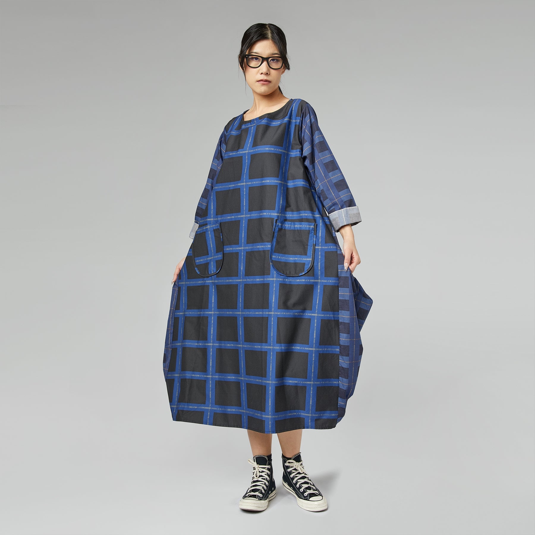 CHECKED DRESS BLUE  Wendy Trendy s.r.l.