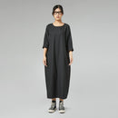 STRAIGHT TWILL DRESS