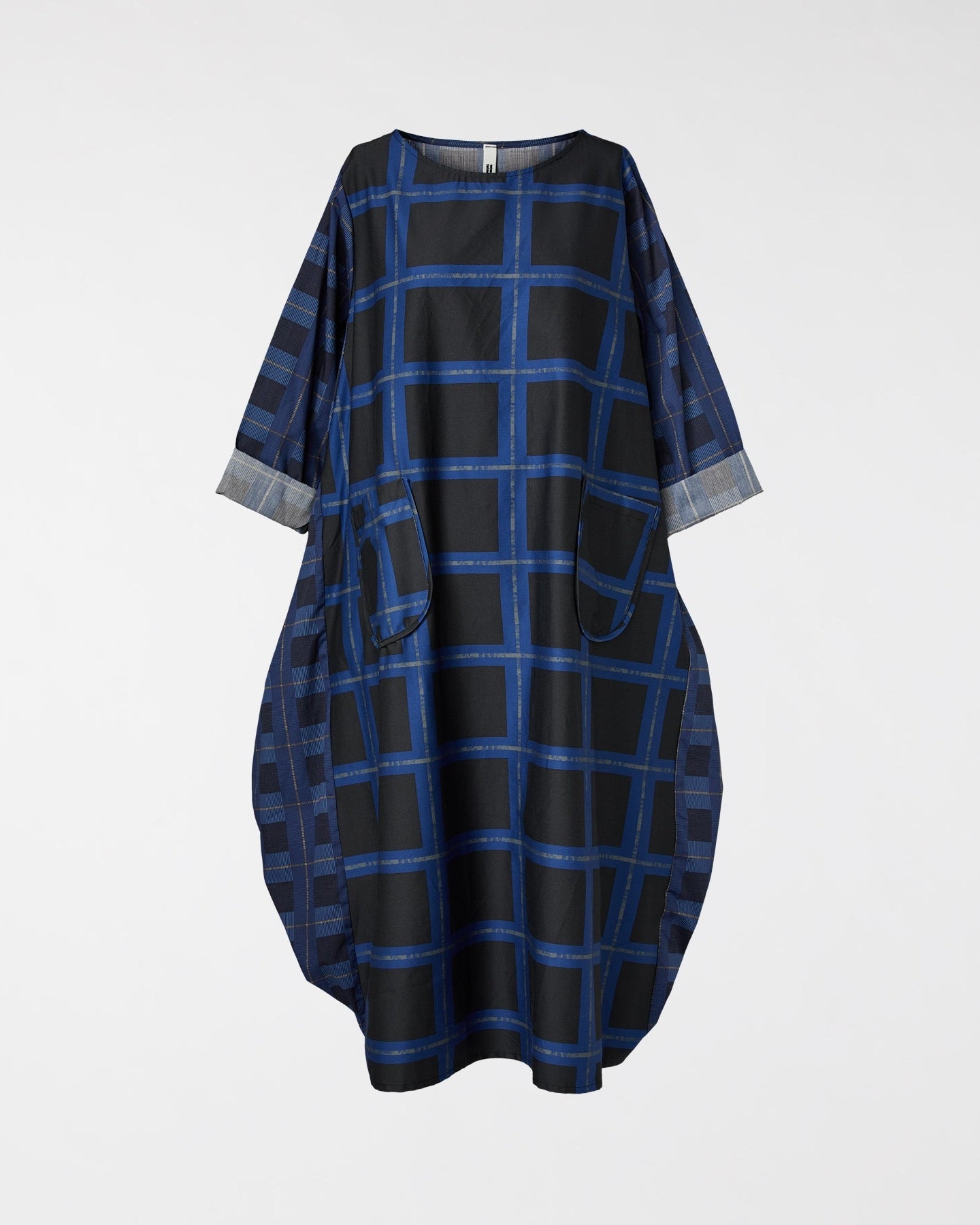 CHECKED DRESS BLUE
