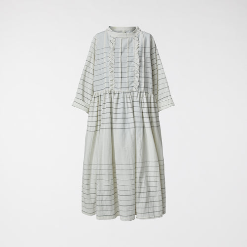 STRIPED DRESS WITH ROUCHE WHITE Wendy Trendy s.r.l. STRIPED DRESS WITH ROUCHE WHITE Wendy Trendy s.r.l.