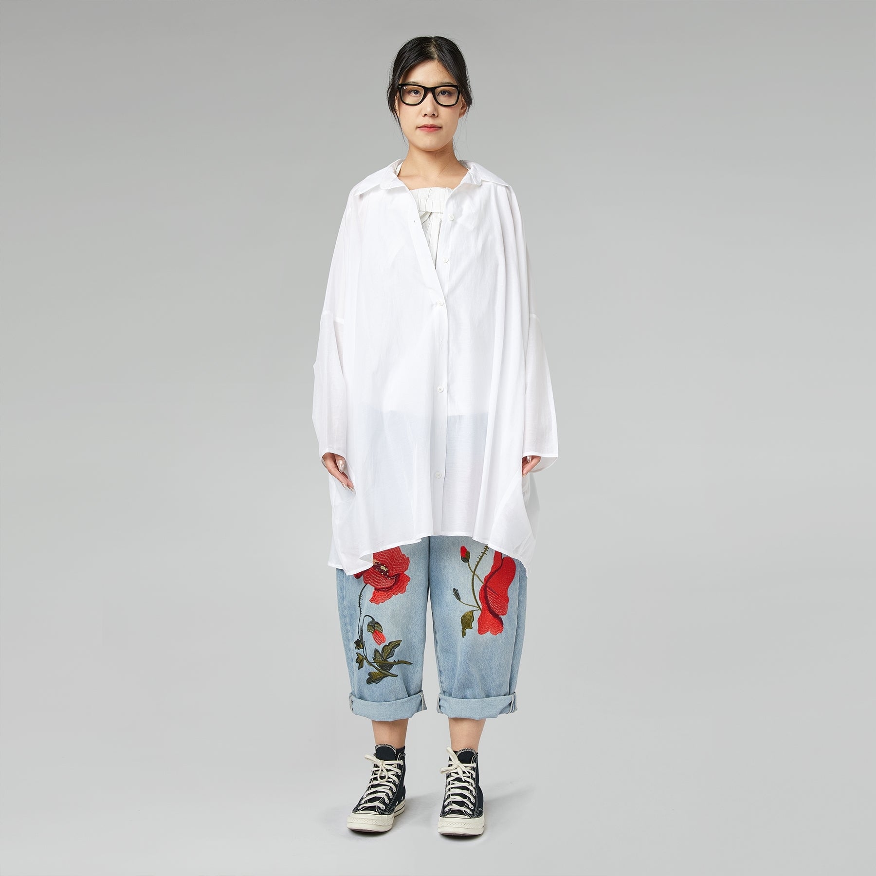 CAMICIA SEMI-TRASPARENTE BIANCA