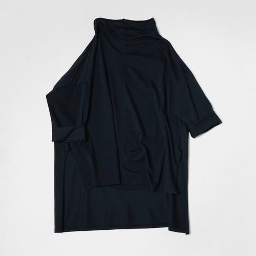 T-SHIRT WITH COLLAR BLACK