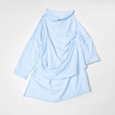 T-SHIRT WITH COLLAR SKY BLUE