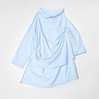 T-SHIRT WITH COLLAR SKY BLUE