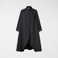 OVERCOAT IN PINSTRIPED FABRIC
