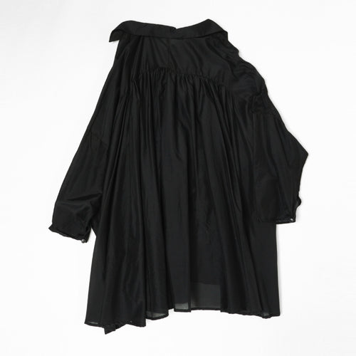 CAMICIA SEMI-TRASPARENTE NERA