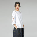 SWEATSHIRT WITH TEARS BLUE