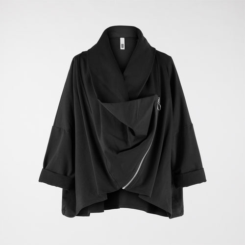 FLEECE CARDIGAN WITH SIDE ZIP