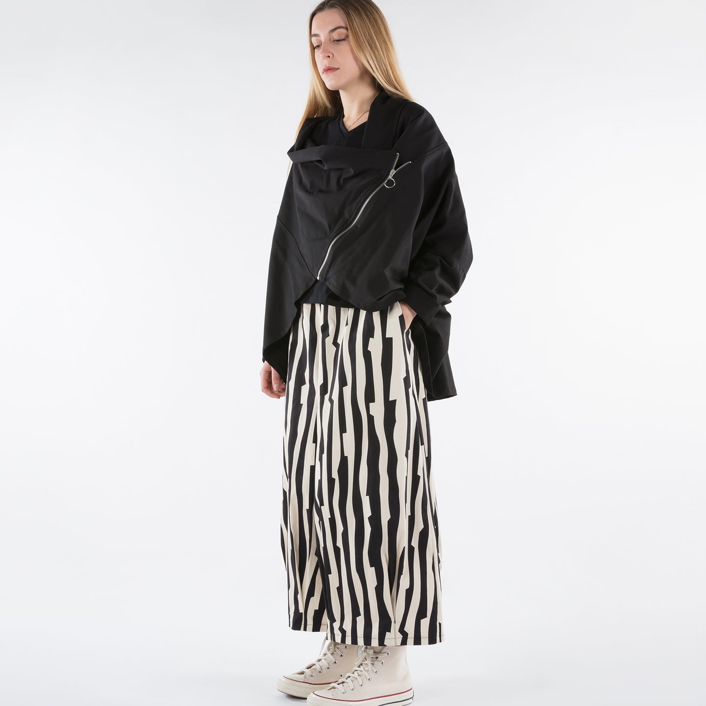 FLEECE CARDIGAN WITH SIDE ZIP