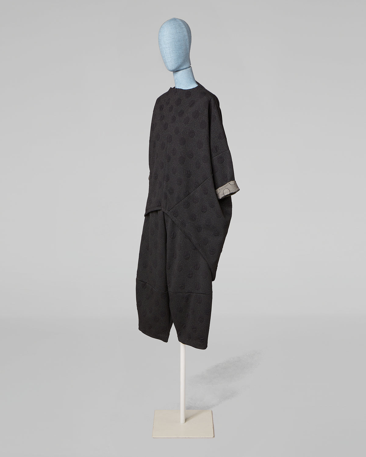 EMBOSSED POLKA DOT BLOUSE