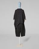 EMBOSSED POLKA DOT BLOUSE