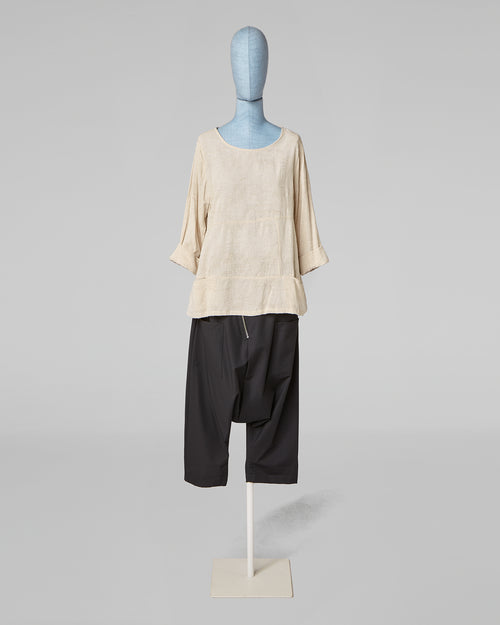 T-SHIRT IN COTTON AND VISCOSE BLEND FABRIC