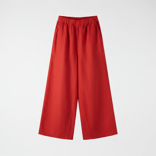 COTTON WIDE LEG TROUSERS