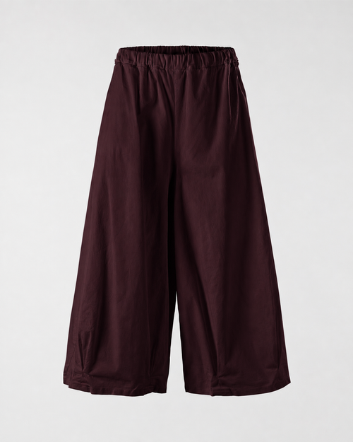 COTTON WIDE LEG TROUSERS