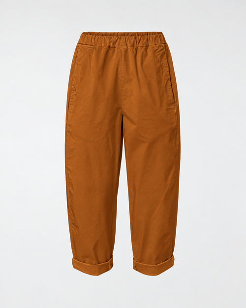 REGULAR FIT TROUSERS IN COTTON FABRIC