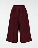 WIDE LEG VELVET TROUSERS