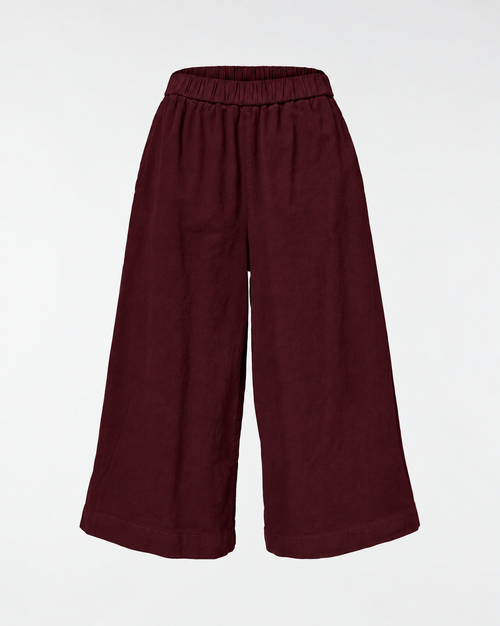 WIDE LEG VELVET TROUSERS