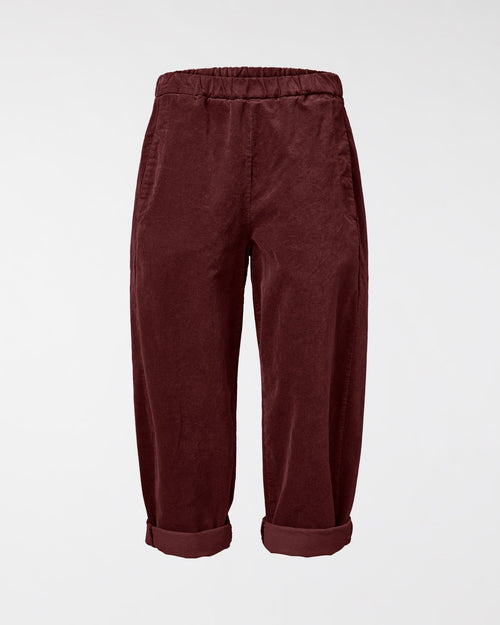 GERADE HOSE AUS SAMTSTOFF