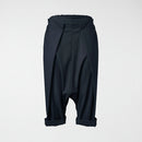 PANTALON CROPPED AVEC PLIS BLEU